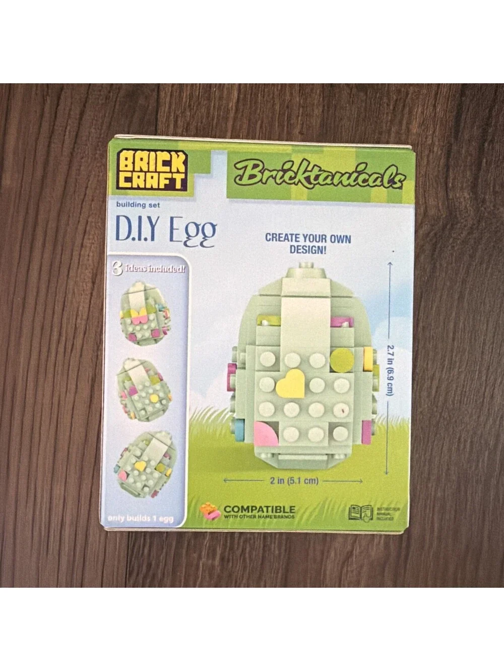 BRICKCRAFT Bricktanicals D.I.Y Egg Building Set 92 Pcs 72609 Age 8+ Easter 2026